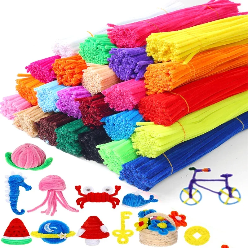 50/100Pcs Pipe Cleaners Bulk,22 Color Chenille Stems Craft Supplies for Kids Crafts Projects and Christmas Decorations,30cm