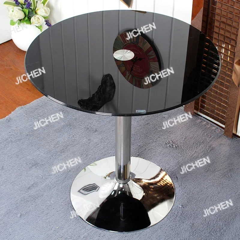 

Круглый стол из закаленного стекла для небольшой квартиры, журнальный столик, обеденный стол, прозрачное стекло