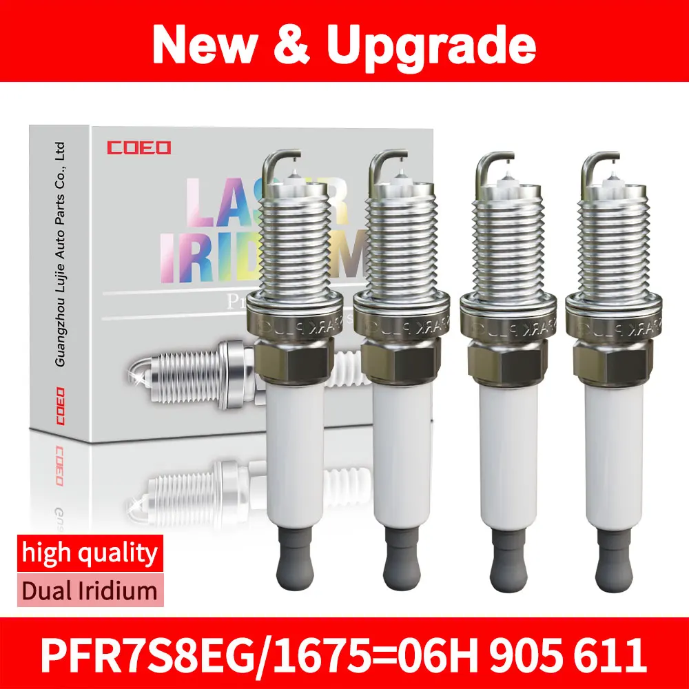 For  NGK PFR7S8EG/1675 06H 905 611 Iridium Platinum Spark Plugs for Candles 6872/BKR6EQUA 7963/PFR7Q OPEL 1214066 55576026