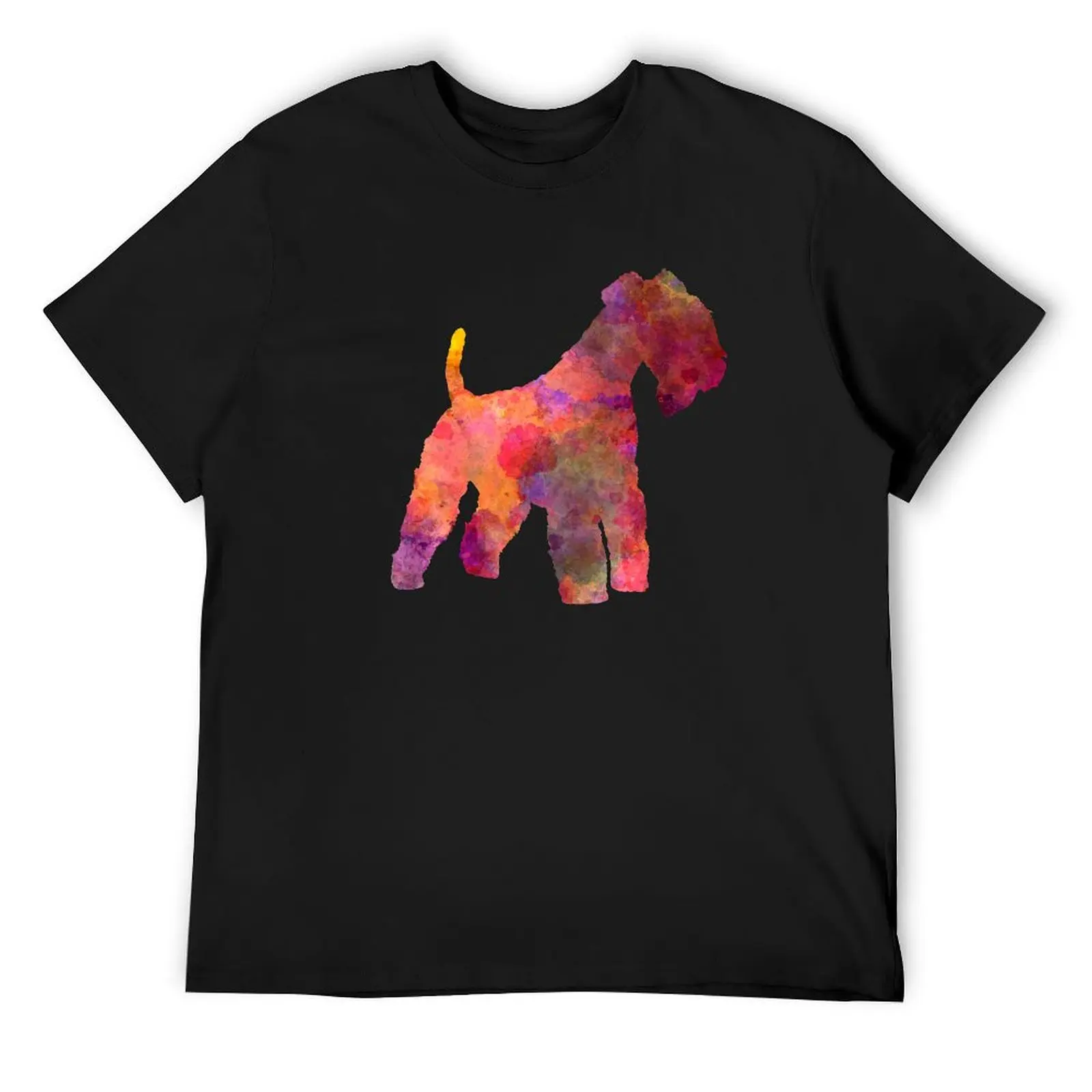 Lakeland Terrier in watercolor T-Shirt oversized t shirt blacks man clothes t shirt men