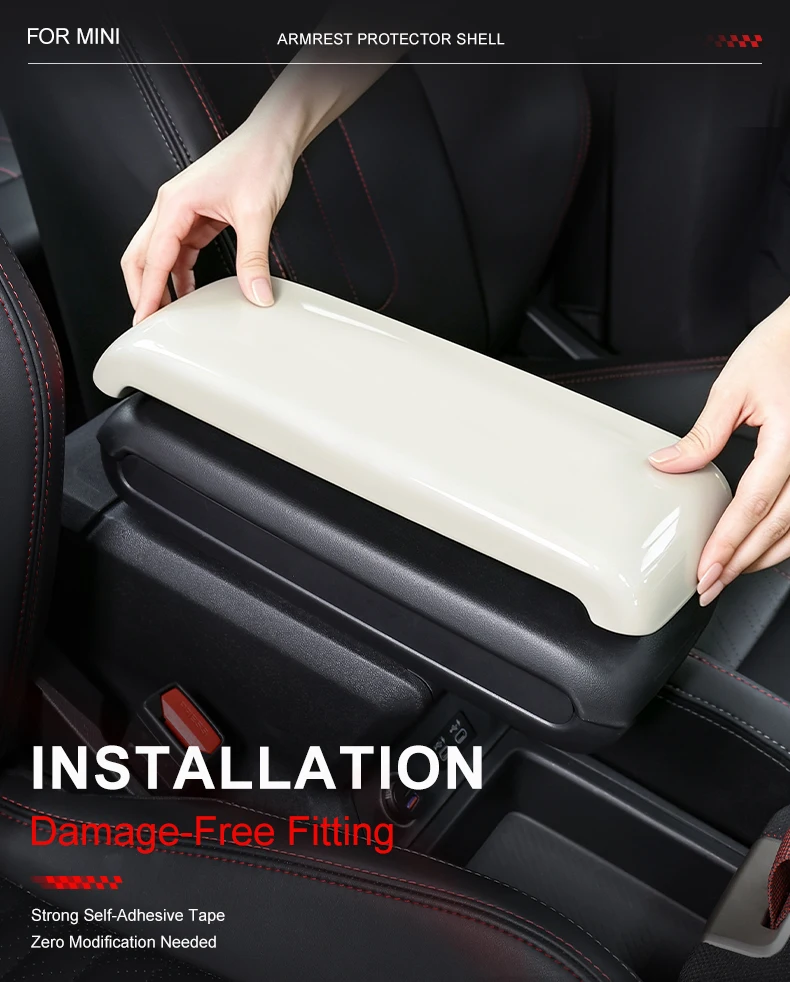 Für MINI Countryman U25 Auto Mittelkonsole Aufbewahrungsbox Armlehnenabdeckung ABS Kratzfest Auto-Innenausstattung Zubehör – Detail 7