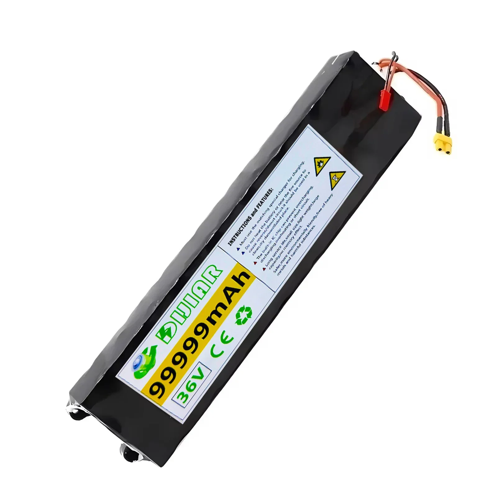 36V 99Ah 18650 Rechargeable lithium Battery pack 10S3P 500W High power for Modified Bikes Scooter Electric Vehicle,With BMS XT30