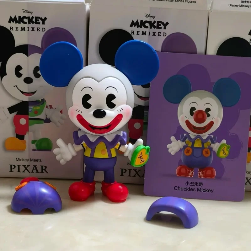 本物のポップマート ディズニー ミッキー リミックス ミッキー ミーツ ピクサー シリーズ フィギュア ブラインドボックス 女の子への誕生日プレゼント ミステリーボックス グルー