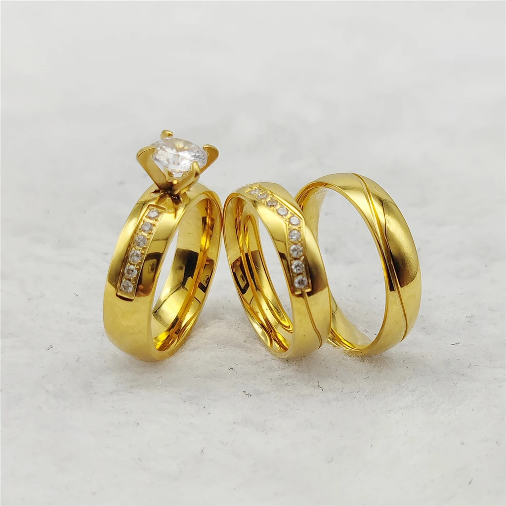 Designer Jewellery Alliances Women Engagement Promise Fashion Rings Wedding Rings Love In Bulk Gold Plated Ring Couples