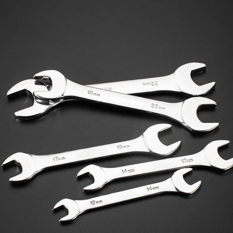 1Pcs Double Head Open End Wrench 8-32mm CR-V Steel Prevent Rust Combination Wrench Hex Spanner Wrench for Car Maintenance Tools