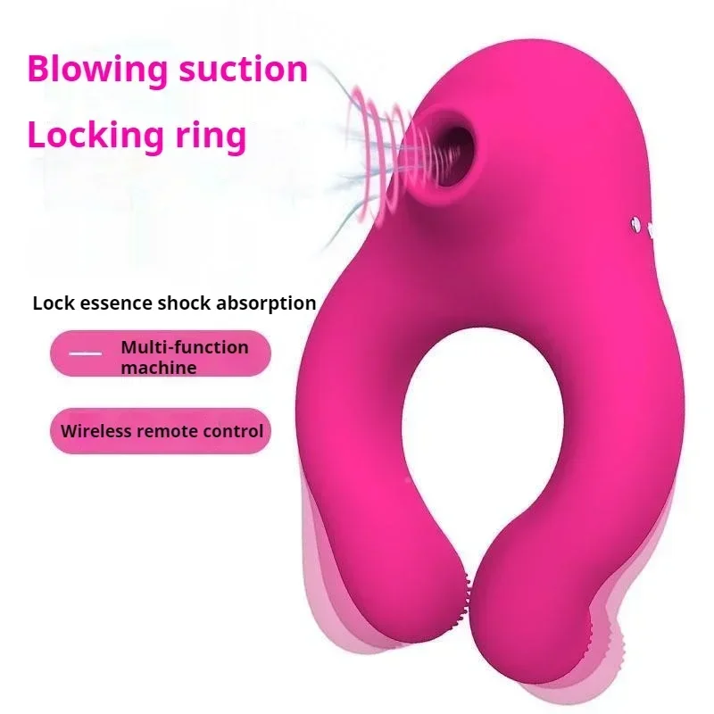 

Sex toys Sucking and locking vein ring for men and women, multi-frequency vibration ring, magnetic suction and charging massage