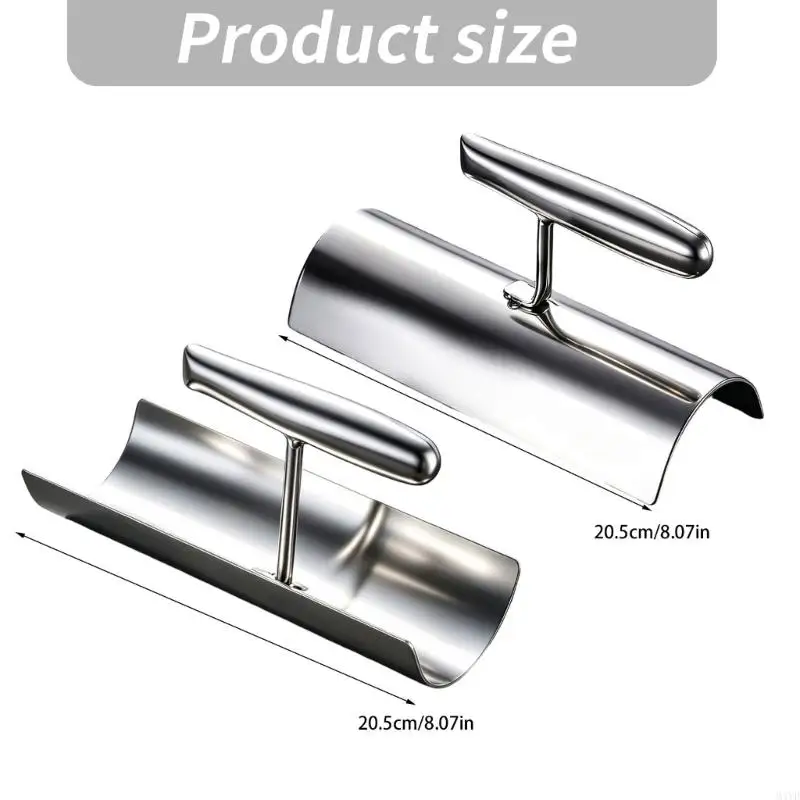 Curved Concrete Edger,Masonry Hand Tool Steel Shaped Blade with Center Handle 205 mm for Home Repair Detail Work, DIY M4YD