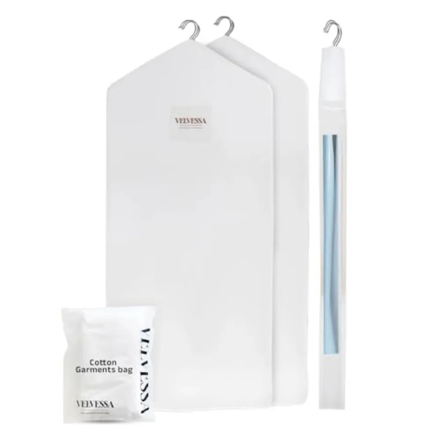 

Premium 58" Cotton Gent Bafor Hangins and Storage Breaable HanginGent Bafor Full- es Fur s Gowns and More - CloinBags for Hangi