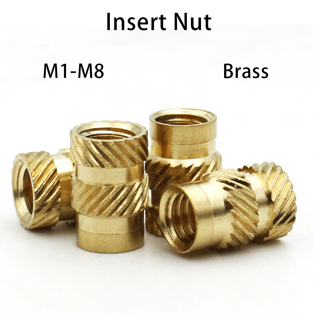 

Brass Insert Nut M1 M1.2 M1.4 M1.6 M2 M2.5 M3 M4 M5 M6 M8 Knurled Nutsert Hot Melt Heat Injection Molding Embedded Copper Nuts