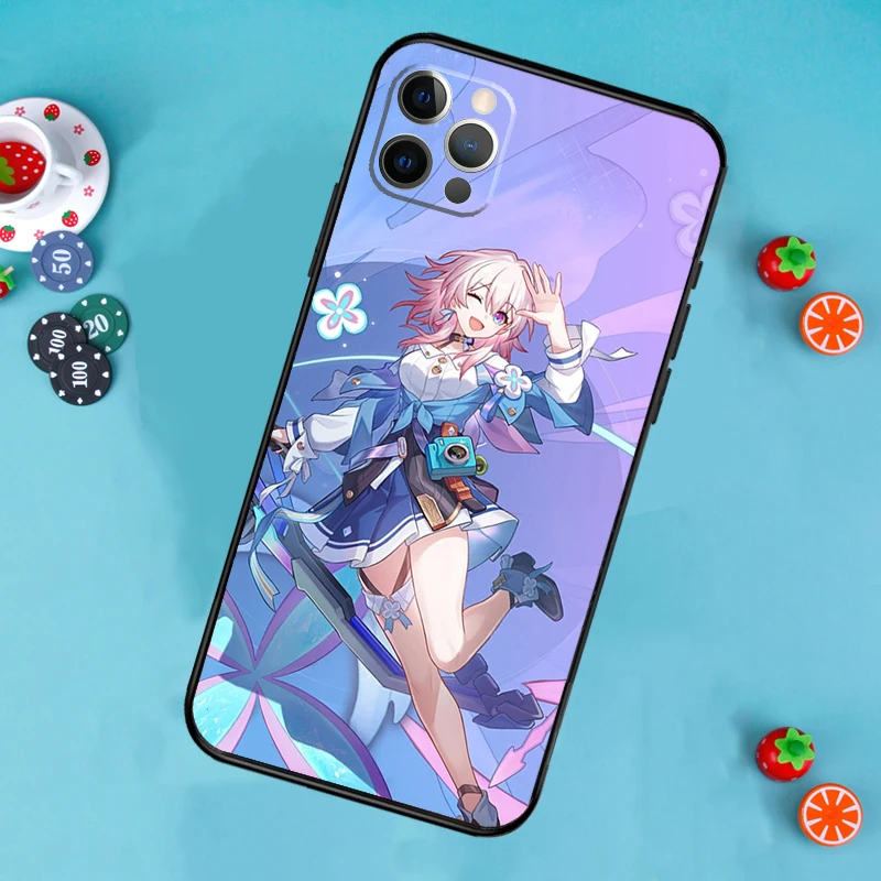 March 7th Honkai Star Rail Phone Case For iPhone 16 15 13 14 12 11 Pro Max X XR XS Max 14 Plus Soft Case Cover