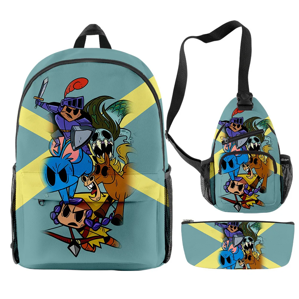 

Trendy Popular Funny Nobody Saves the World 3D Print 3pcs/Set pupil School Bags Travel Laptop Backpack Chest Bag Pencil Case