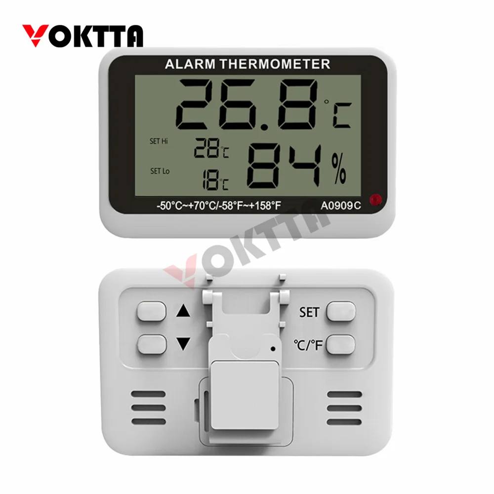 CX-0909C Indoor Outdoor Thermometer Hygrometer Wireless Weather Station Temperature Humidity Monitor Inside Outside Thermometer