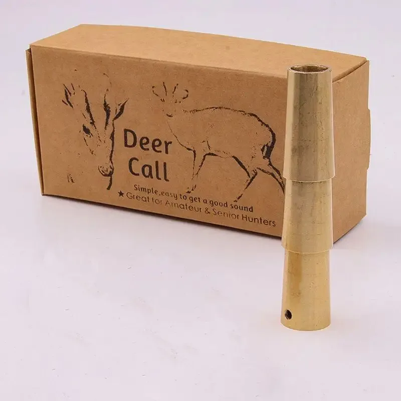 황동 사슴 유인 호루라기, 사냥용 동물 유인기 3가지 옵션, 사슴, 까마귀, 다람쥐, 새 유인, 생존 장비 야외 선물