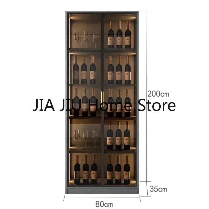 Wooden Display Wine Cabinets Kitchen Storage Living Room Wall Wine Cabinets Racks Liquor Mueble Licorera Bar Furniture QF50JG