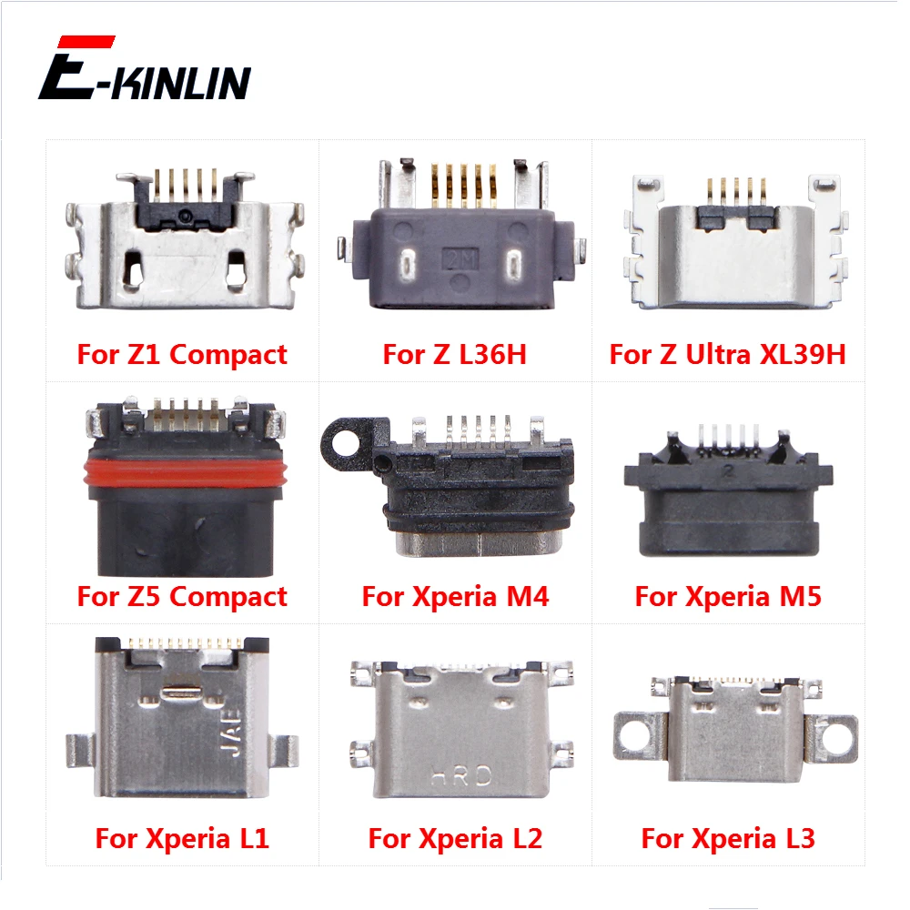 Conector USB para Carregamento Sony Xperia L1 L2 L3 M5 M4 Z Ultra Z5 Premium Z1 Compact Z3 Z4