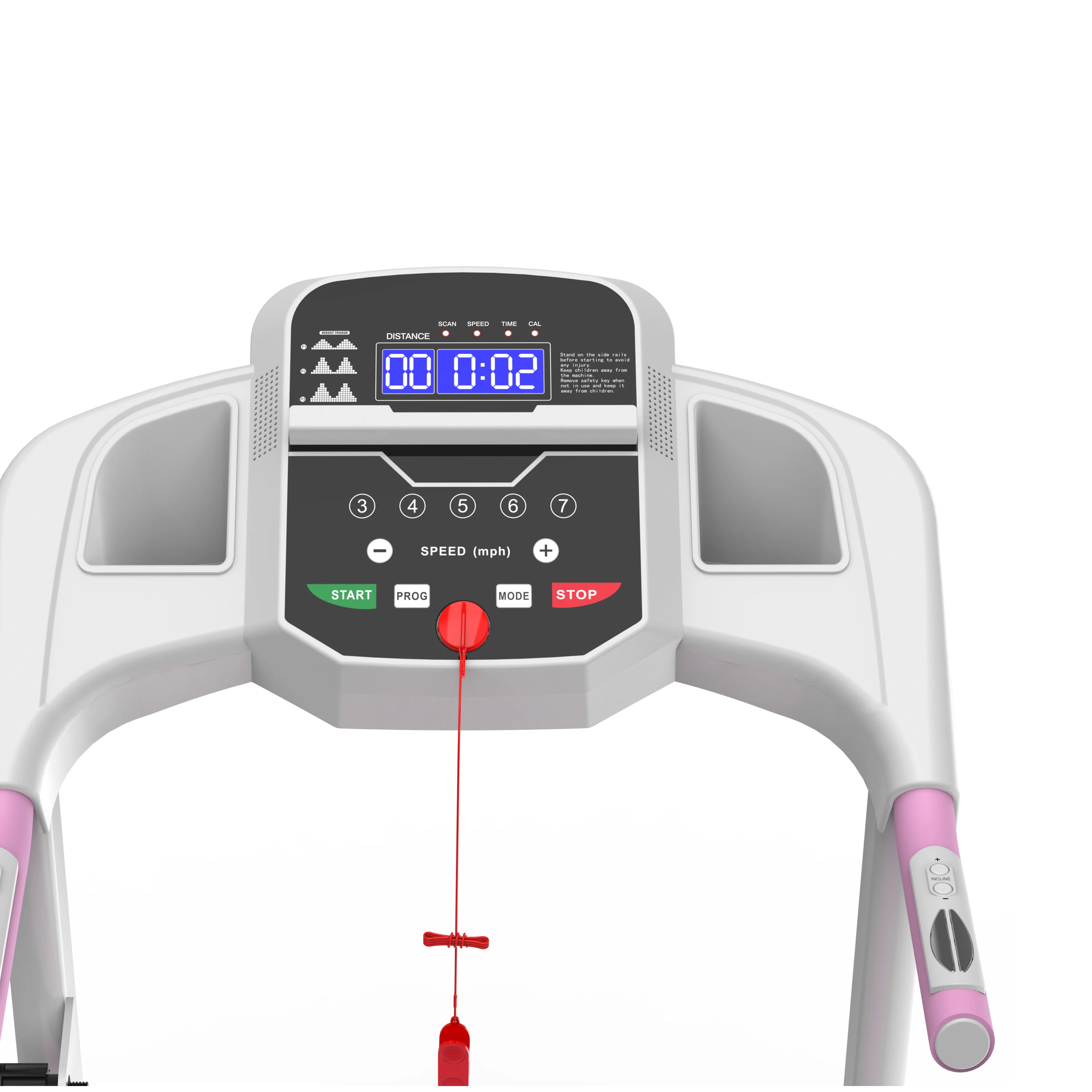 2025 US Foldable Treadmill, 2.5HP Motor, LED&LCD Screen, 3-Level Incline, Portable Home Fitness Gear, 2-Year Warranty