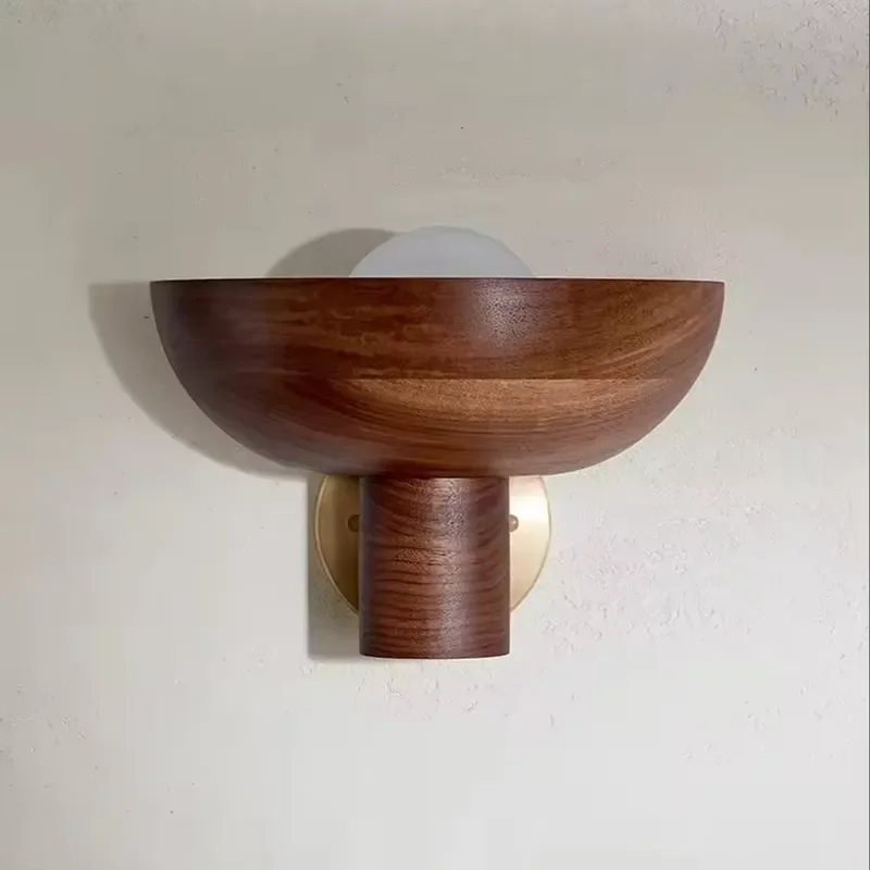 Modern Sconce Bed Hotel Glass Wall Sconces Lamp Classic Decor Decoration Wall Light Lamp Wood