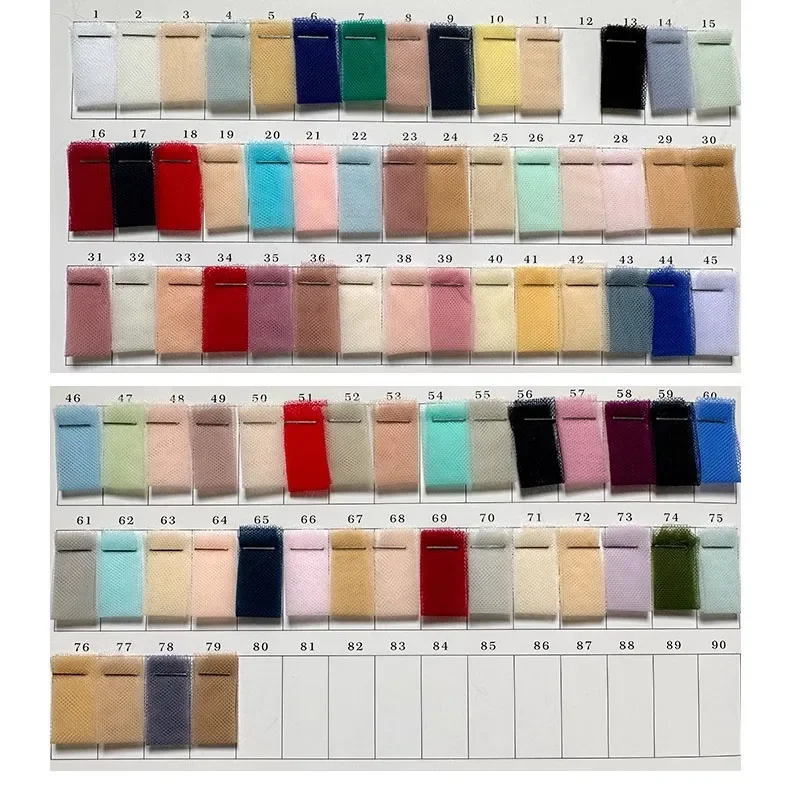 

High-grade Encryption Soft Colorful Mesh Fabric for Wedding Dress Skirt Wedding Decoration Clothing Gauze LN