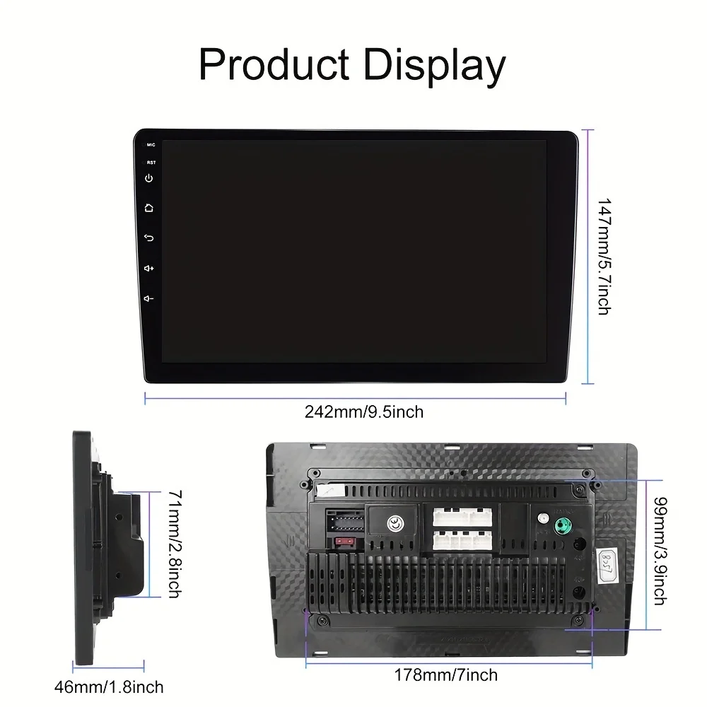 Android 13カーステレオ,10.1インチ,8コア,4 64 GB,デュアルDIN,GPS,1080p,強化ガラス,ミラー,自動車用wf付きmp5プレーヤー