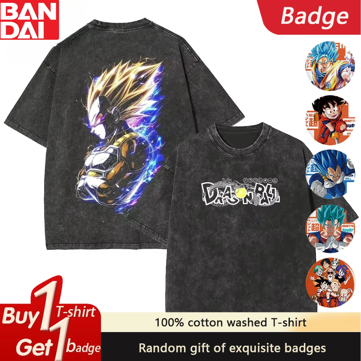 

Футболка с принтом аниме Dragon Ball в стиле ретро, летняя, для мужчин и женщин, больших размеров, свободного кроя, в стиле Харадзюку, повседневная, с коротким рукавом