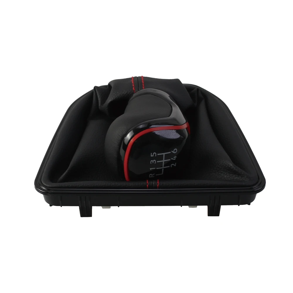 For Caddy 4 IV MK4 2015 to 2019 2003 to 2010 6 Speed Manual Shift Knob Assembly with Mounting Bracket Red Accent
