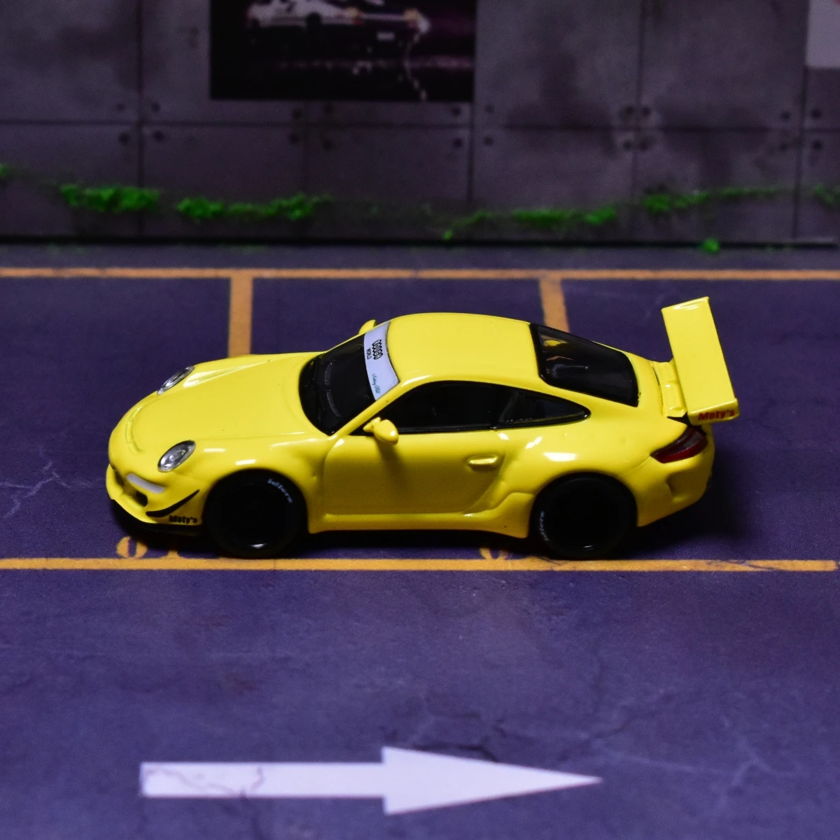 POPRACE 다이캐스트 모델 자동차, 1:64 RWB 997