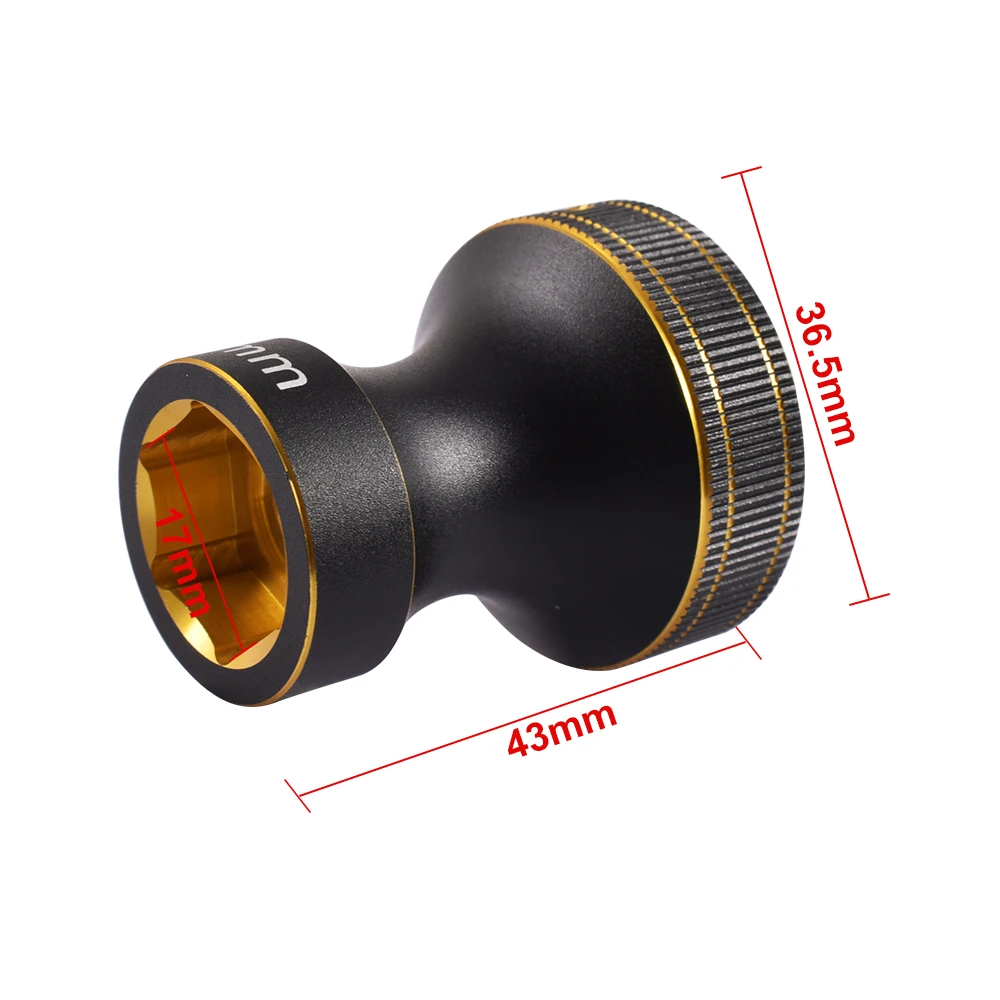 9IMOD 1PCS Socket Wrench Metal Tool 17mm Wheel Hex Nut Removal Tool for 1/8 1/10 Traxxa Arrma Redcat Losi Team Associated HPI