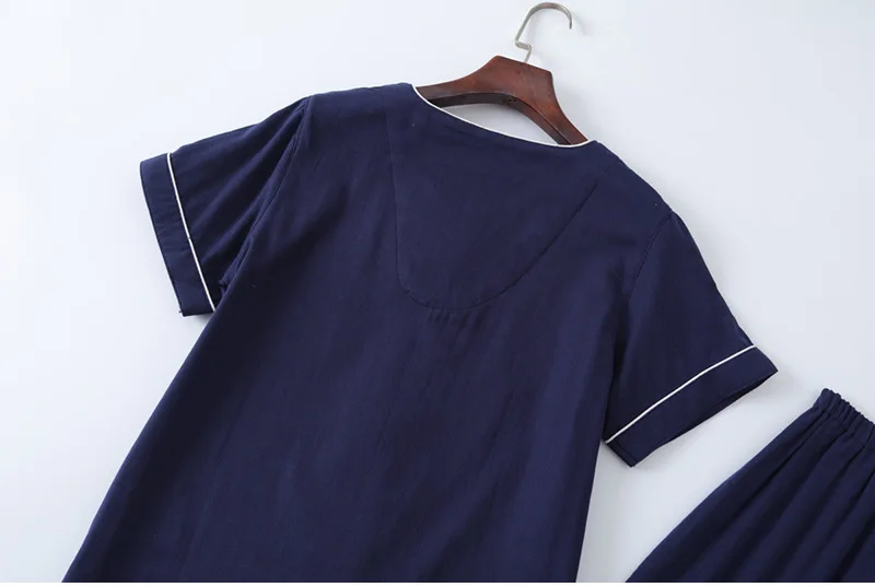 Ensemble de pyjama à boutons pour femmes, chemise et pantalon, vêtements de nuit à manches courtes imbibés, 100% coton, vêtements de nuit lounge, printemps et été