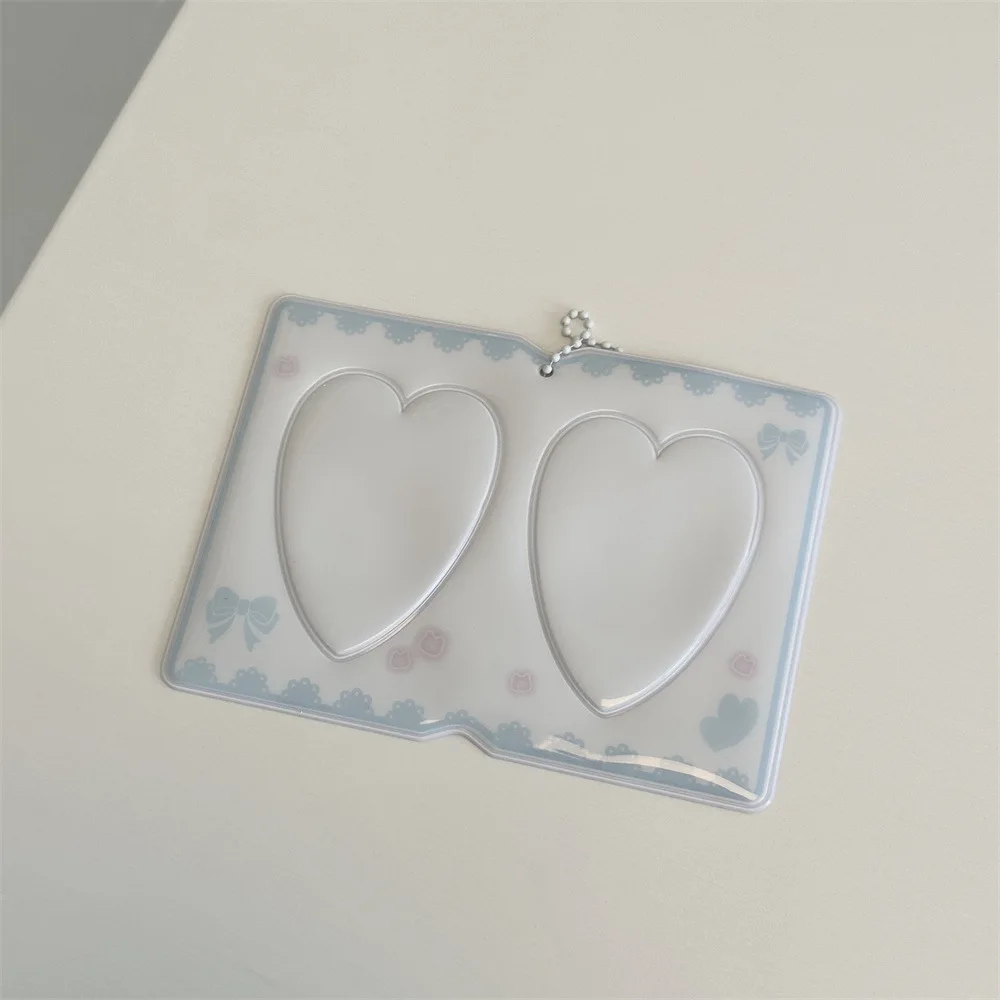 Niedlicher Doppelkartenhalter 3-Zoll-Paar-Fotoschutzhülle Kpop-Idol-Fotokartenhalter Anhänger-Ornamente – Detail 6