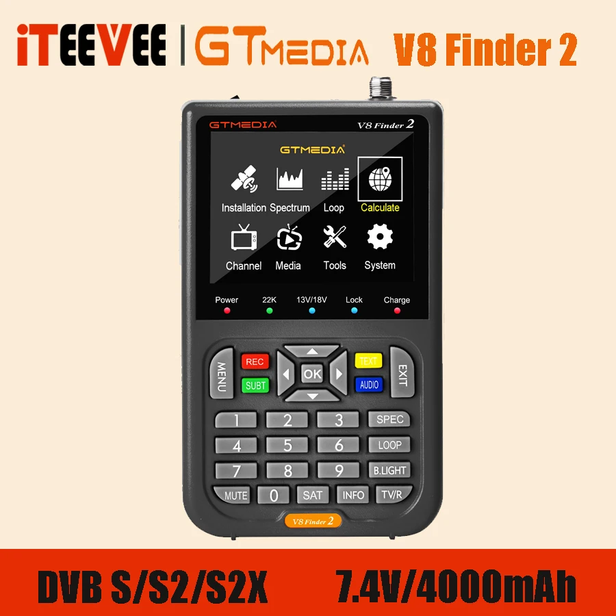 Приемник спутникового сигнала V8 Finder 2 PRO DVB S/S2/S2X HD 1080P, спутниковый декодер, бразильский ACM h.264, бесплатная доставка