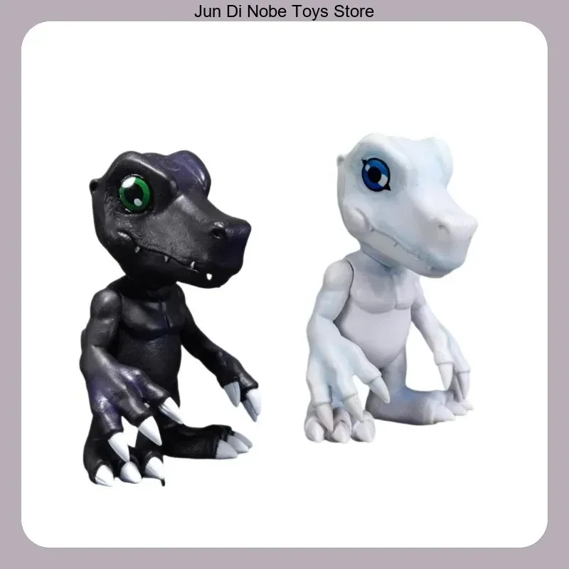 

10cm Digimon Agumon Black White Anime Figure Desktop Decoration Toy Gift