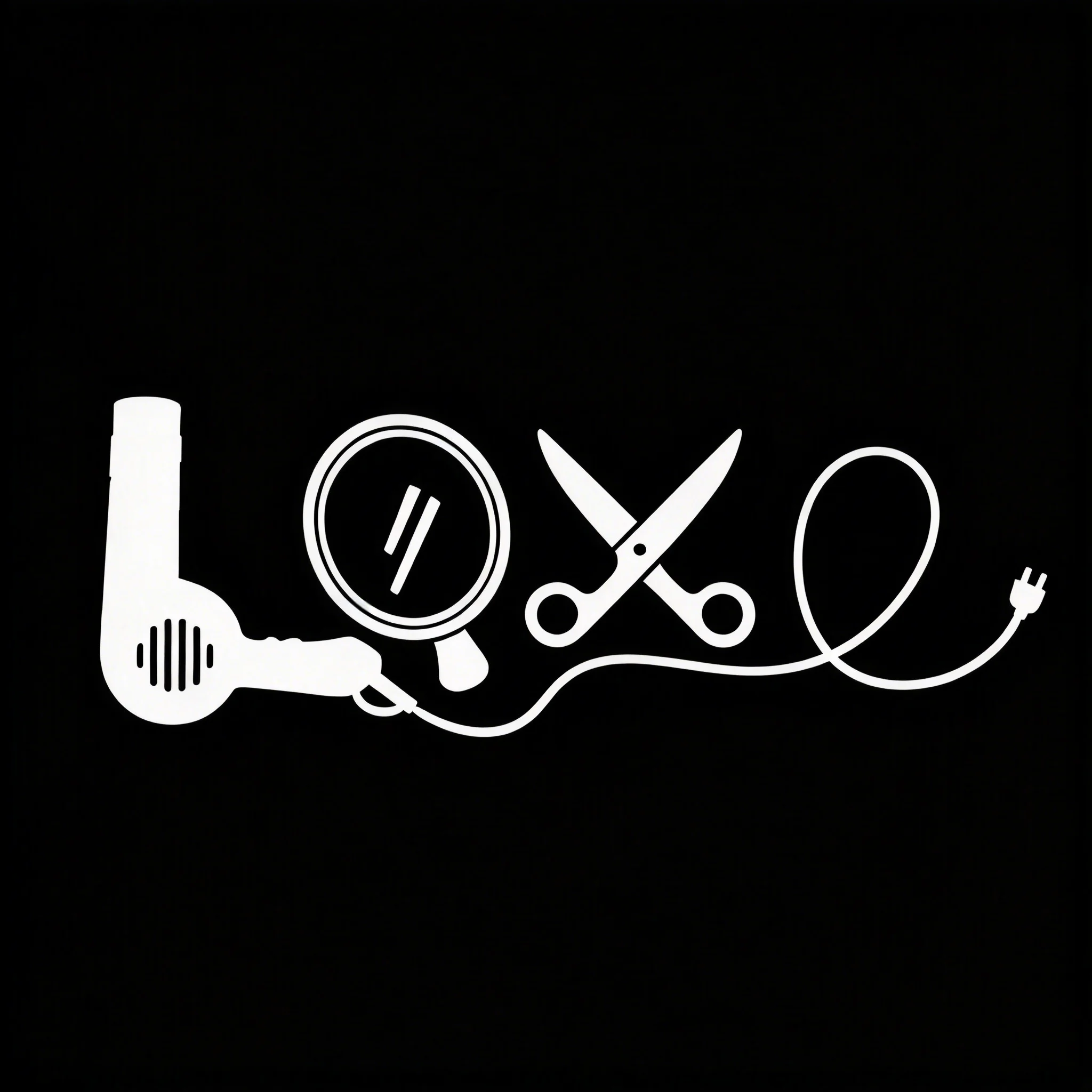 Love Hand Tools Vinyl Car Sticker, Hair Dryer Magnifying Glass Scissors Silhouette Decal, Craft Lover Car Window Decor