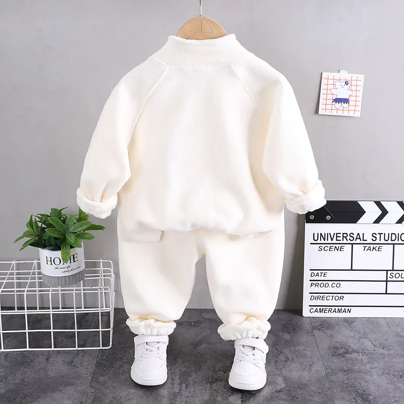 Fashion Toddler Kids Boy Girls Casual Clothes Set Outfits Winter Autumn Boys Fleece Clothes Tracksuit Suits For Kid Clothing Set