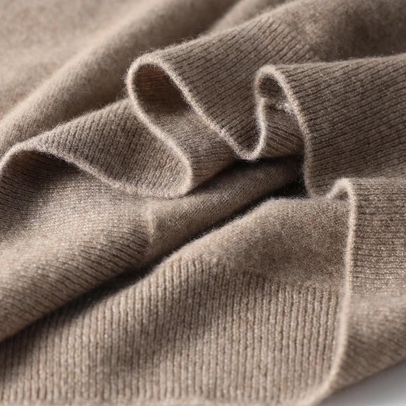 عالية الجودة الرجال 100% الكشمير الخالص البلوز العلامة التجارية الفاخرة محبوك سترة فضفاضة مستديرة الرقبة البلوز الشارع الشهير #6