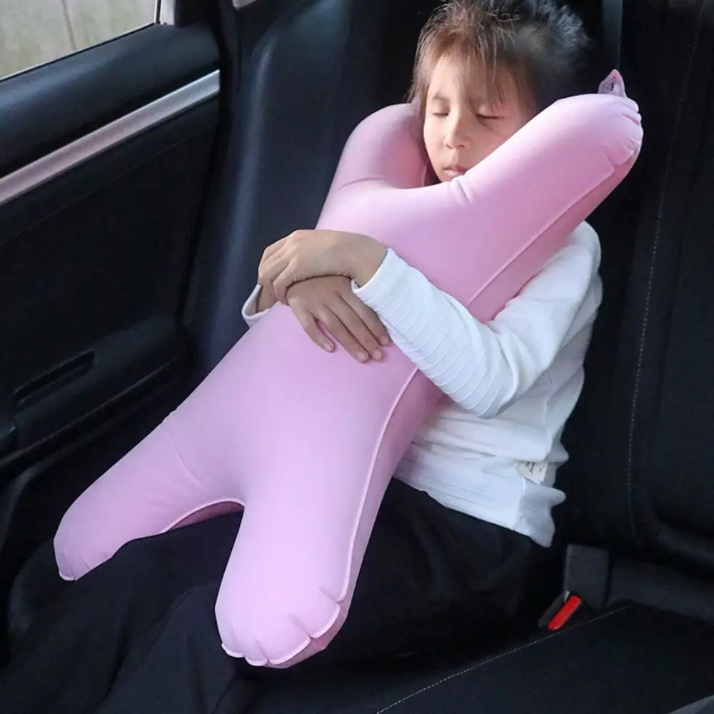 

Self Inflatable Car Sleeping Pillow for Kids H-Shape X-Shape Portable Car Seat Safety Neck Pillow Head Support Comfortable