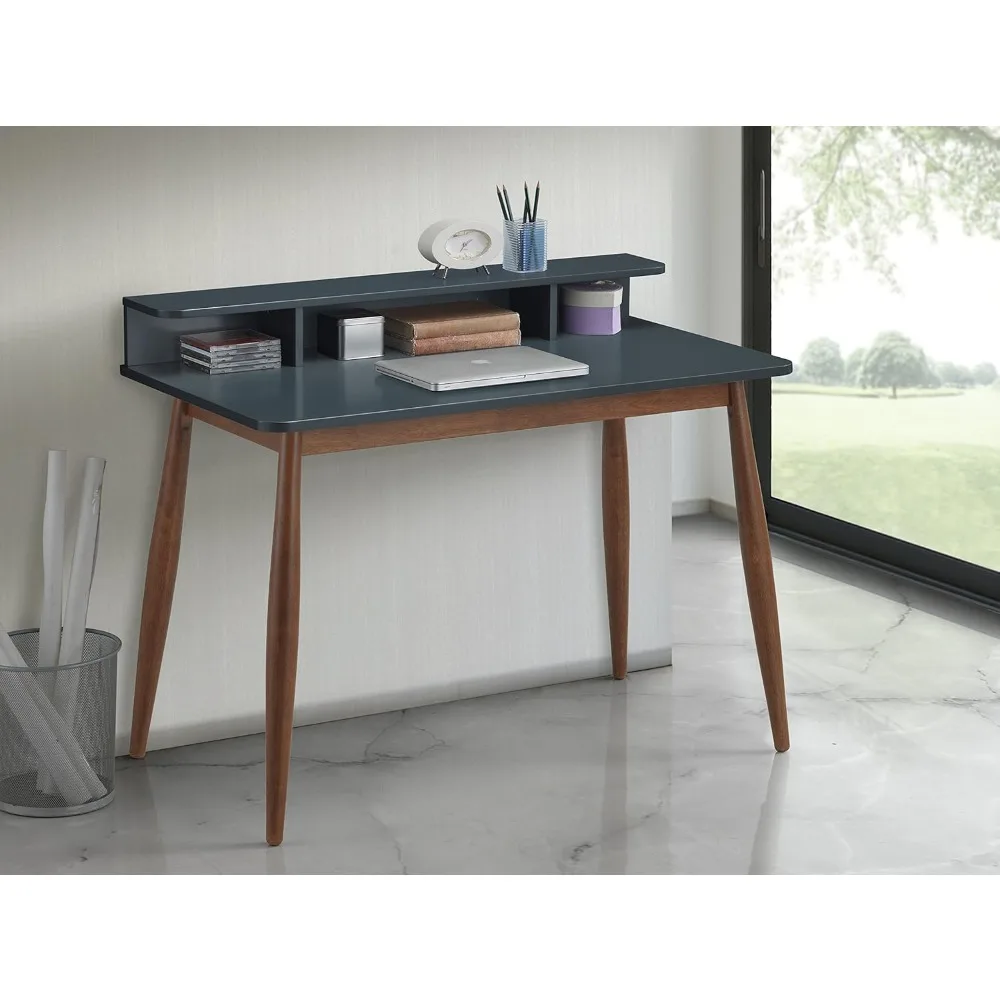 

Roskilde Storage Wood Office Desk, Gray