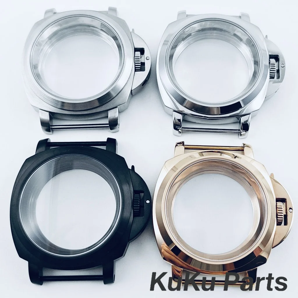 

Корпус часов PVD Black NH35 40 мм с сапфировым стеклом, серебристо-розовое золото, с ручкой, для механизмов NH34, NH35, NH36, для циферблата 28,5 мм