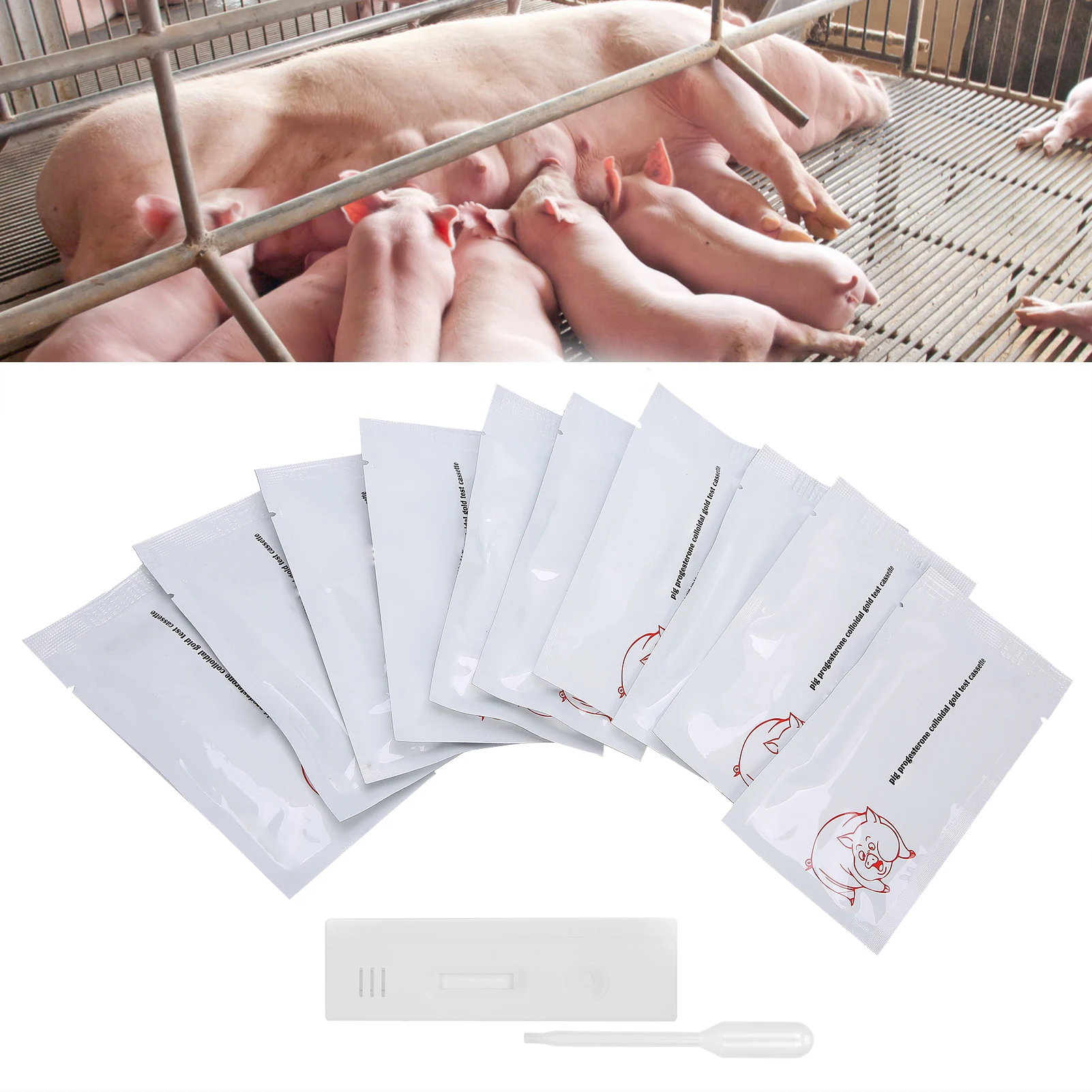 10Pcs Pig Pregnancy Test Strip Early Pregnant Detection Testing Tool Livestock Supply