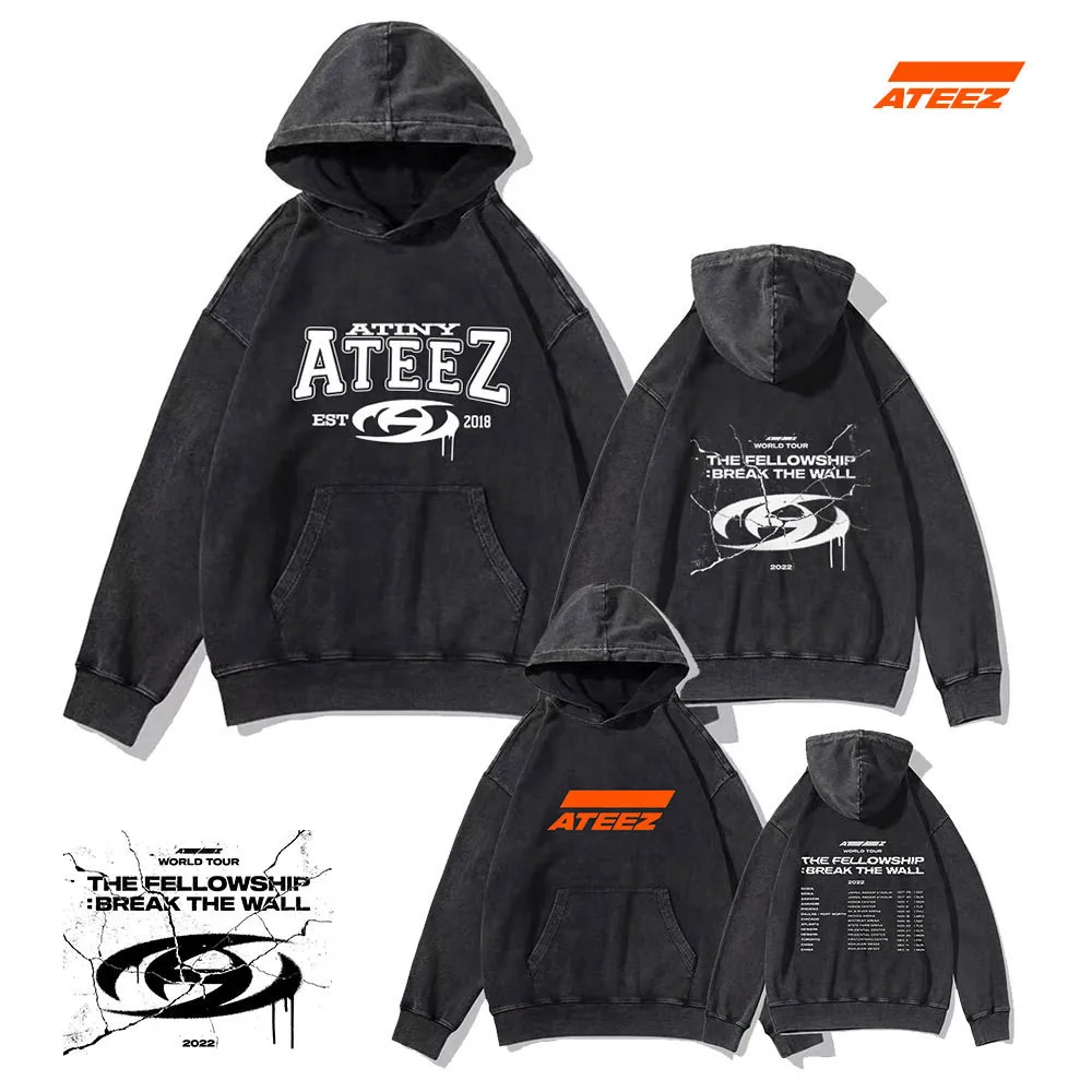 

Kpop ATEEZ Hoodie Hooded SweaterShirt Top Loose Hoodies Hongjoong Seonghwa Yunho Yeosang San Mingi Wooyoung Jongho