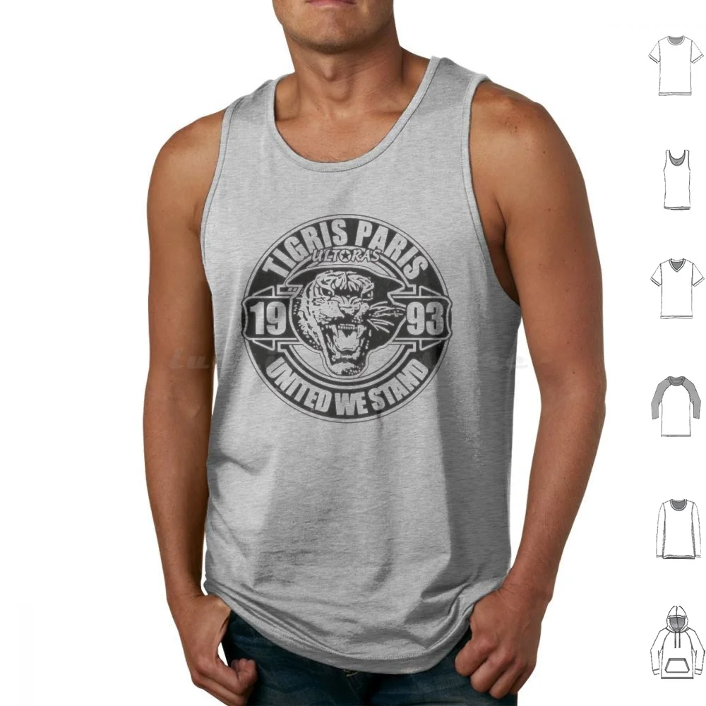 Ultras Tigris Mystic Paris Camisetas sin mangas Chaleco sin mangas Paris Ultras Paris Ultras Collectif Paris Virage Auteuil 1970 Ultras