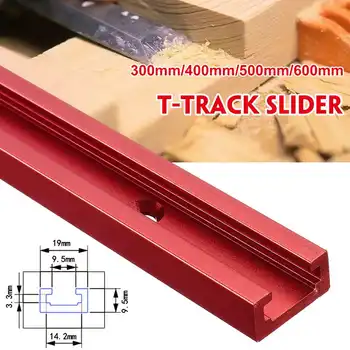 T 슬롯 트랙 알루미늄 합금 슈트 레일 마이터 T 트랙 라우터 테이블 펜스 지그 고정장치, 목공 DIY 도구, 300-600mm, 1 개 