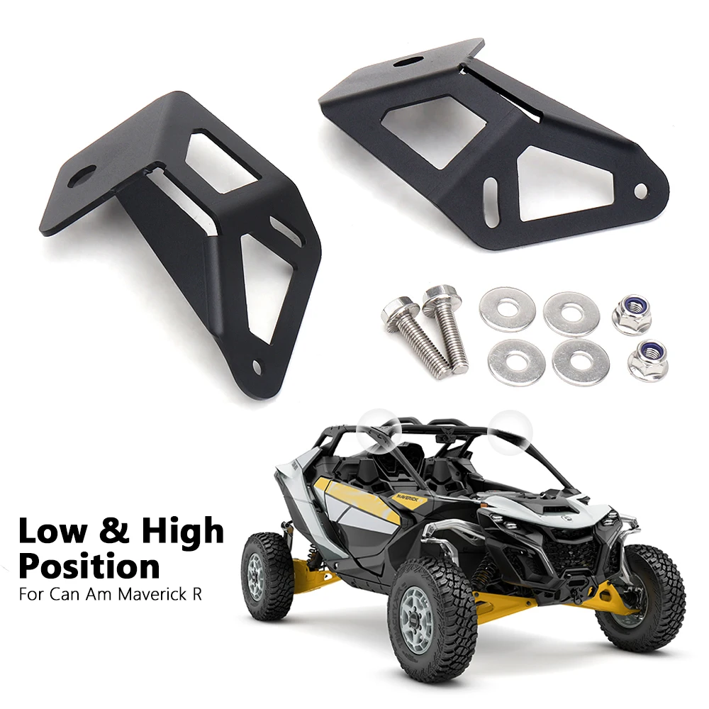 

New UTV Accessories Low & High Position LED Light Side Mount Bracket Kit For Can-Am Maverick R For CAN-AM MAVERICK R 2024