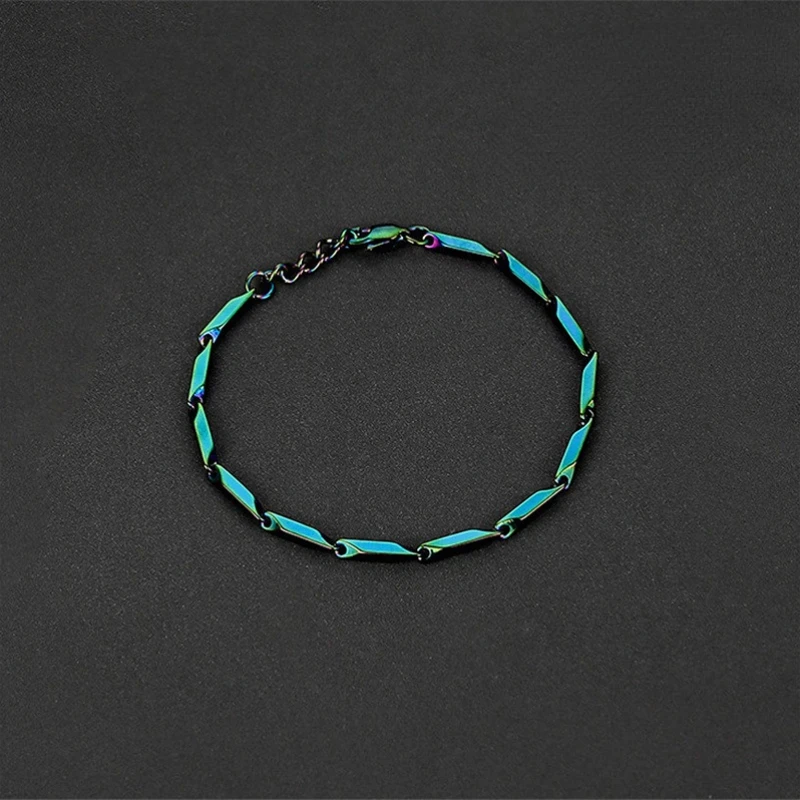 

Cyberpunk Titanium Steel Bracelets Trend Men's Hip-hop Bracelet Women's Fashion Punk Jewelrys Colorful Bracelet