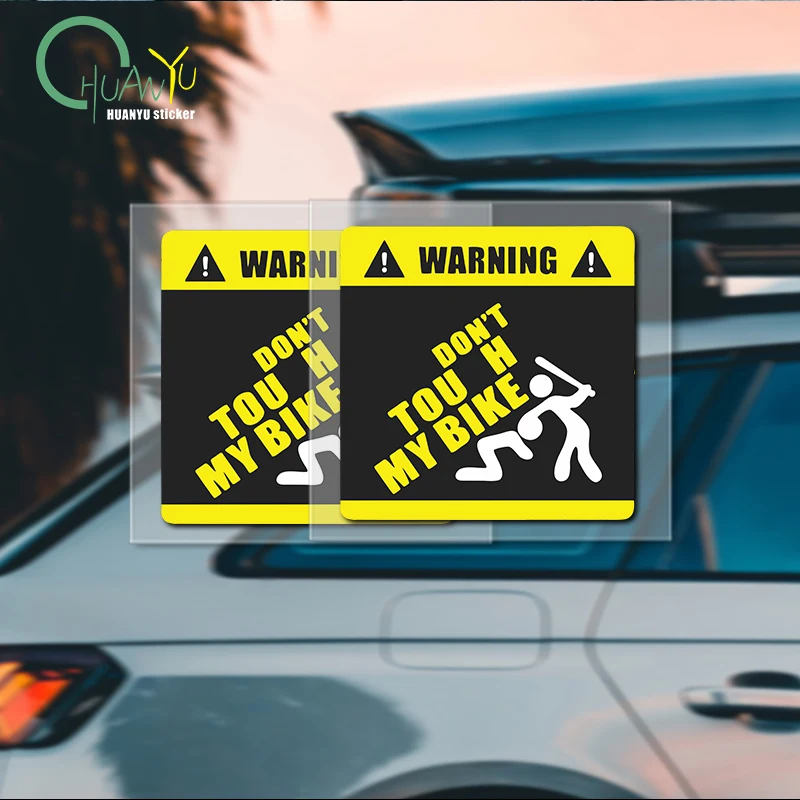 

Motorcycle sticker warning not to touch; anti-theft sticker; car body modification decoration