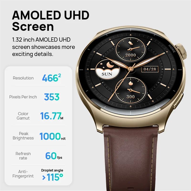 Mibro Watch Lite3 Pro schermo UHD AMOLED da 1.32 pollici posizionamento GPS AOD corpo in metallo impermeabile 150 modalità sportive uomo donna