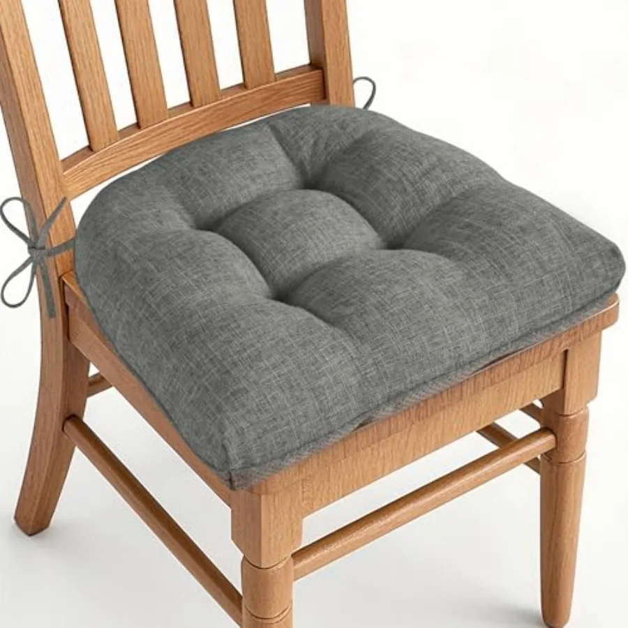 

Chair Cushions for Dining Chairs Set of 1 Kitchen Seat Cushions with Ties and Non Slip Backing Tufted Indoor Seat Pad for Kitch