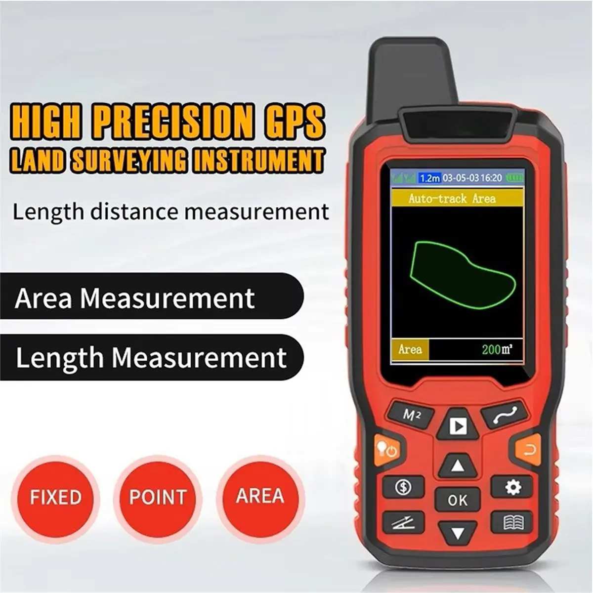 جهاز قياس مسح الأراضي المحمول بنظام تحديد المواقع العالمي (GPS)، جهاز اختبار قياس طول منطقة بحيرة الأرض