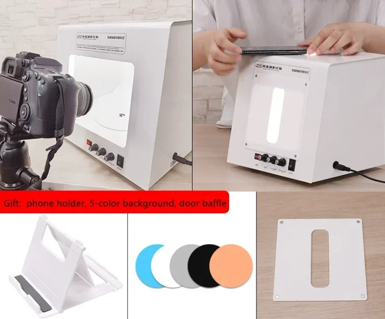 Mini Photo Studio Fotografia Light Box Softbox Giradischi rotante dimmerabile per gioielli Fotografia Video Scansione 3D