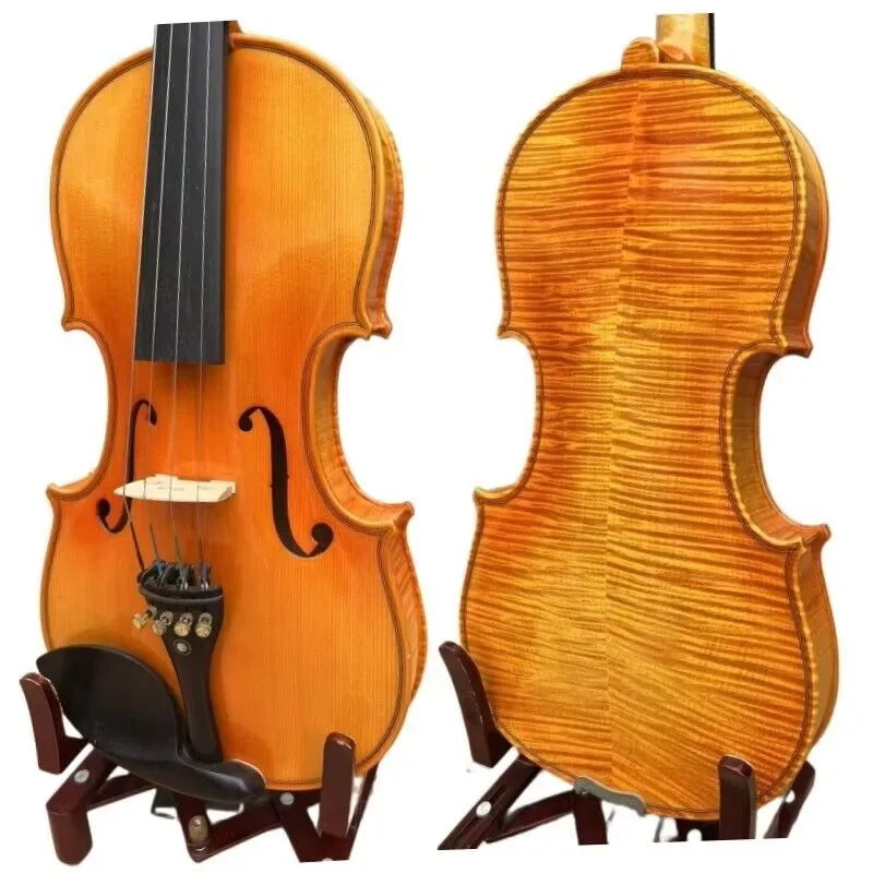 Unusual Strad style SONG Master excellent Violin Solid Maple Adults Kids Size 4/4 #8208