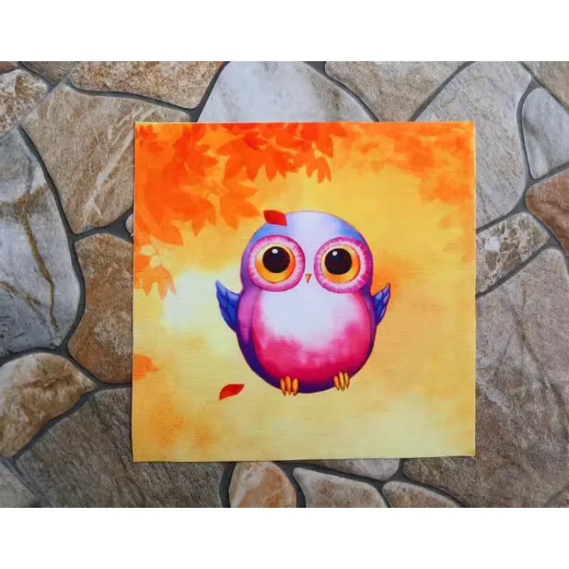 20x20cm Cartoon Owl Patchwork Cotton Canvas Fabric Cartoon for DIY Sewing & Quilting Purse Book Cover Home Decoration Material